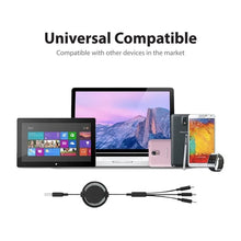 Load image into Gallery viewer, Multicable Retractable 2.4A Fast Charge