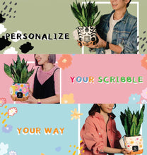 Load image into Gallery viewer, Wellness & Feel Good: Scribble – Indoor Self-Watering Pot
