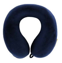 Load image into Gallery viewer, Wellness and Feel Good: Travel Blue Wider Fit Tranquillity Memory Foam Travel Pillow