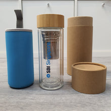 Load image into Gallery viewer, Drinkware Pack: Double-Wall Glass Bottle With Fruit/Tea Infuser (350-450ml)