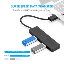 Load image into Gallery viewer, Electronics Pack: Anker 4-Port USB 3.0 Ultra Slim Data Hub