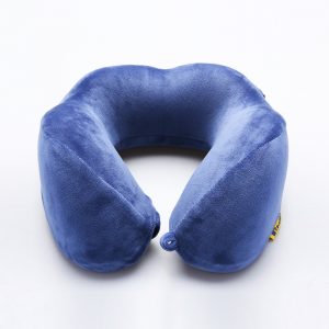 Load image into Gallery viewer, Wellness and Feel Good: Travel Blue Hooded Tranquillity Pillow