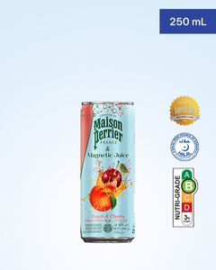 250ml Maison Perrier Magnetic Juice Sparkling Beverage - Peach & Cherry | Halal