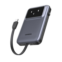 Load image into Gallery viewer, UGREEN PB511 10000mAh 30W PD Power Bank with Built-in USB-C to USB-C Cable (Black)
