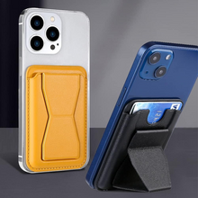 Load image into Gallery viewer, Magnetic PU Leather Mobile Card Holder
