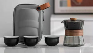 Glass Teapot with Rotating Strainer Travel Pack