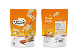 Healthy Snack (Halal): 100g SKINNIE Biscotti: Almond Biscotti (Stand Pouch)