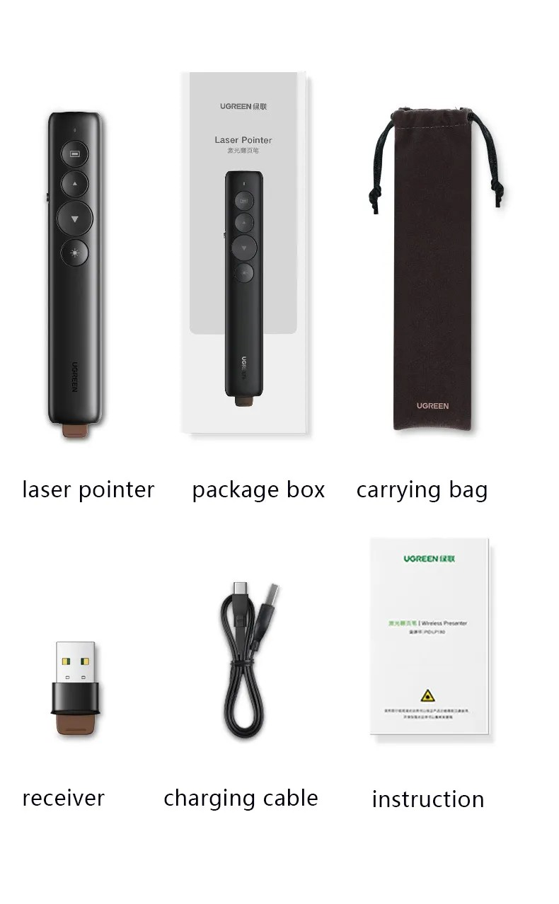 Load image into Gallery viewer, UGREEN Wireless Presenter Rechargeable Remote Clicker