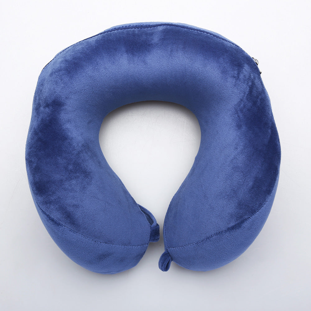 Load image into Gallery viewer, Wellness and Feel Good: Travel Blue Hooded Tranquillity Pillow
