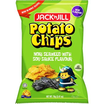 70g Jack 'n Jill Potato Chips - Nori Seaweed & Soy Sauce I Halal