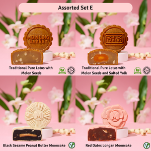 Festive Goodies: Mdm Ling Bakery's Joyful Blooms Festive Mooncake Tin (4 Mooncakes)