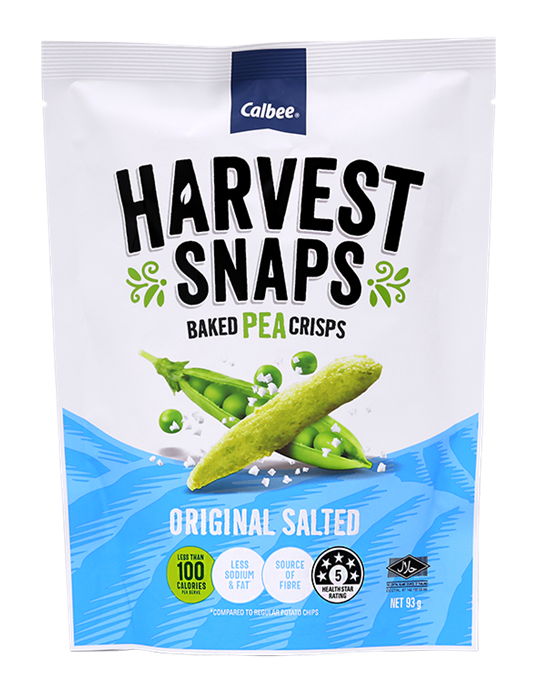 93g Calbee Harvest Snaps Baked Pea Crips - Original Salted I Halal