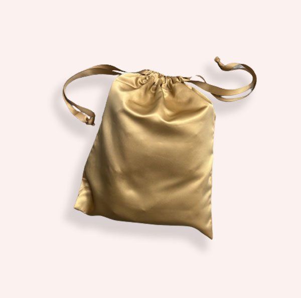 Custom Satin Drawstring Pouch With customised A6 message card Care Package Singapore Your Preferred One Stop Shop for Care Pack Gift Hamper Ideas