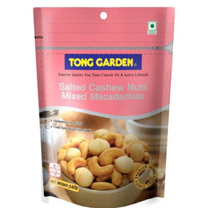 Healthy Snack (Halal): 140g Tong Garden Salted Cashew Nuts Mixed Macadamias
