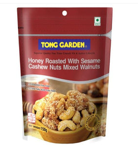 Healthy Snack (Halal): 150g Tong Garden Honey Roasted Sesame Cashew Nuts Mixed Walnuts