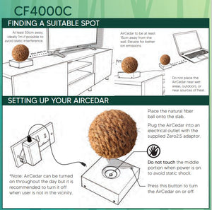Electronics Pack: AirCedar Natural Fibre Sphere Ionizer