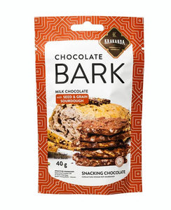 40g KRAKAKOA Chocolate Bark, Milk Chocolate with Seed & Grain I Halal