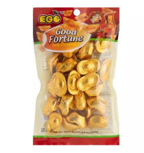 Festive Goodies: 230-250g EGO Gold Ingots Good Fortune Milk Chocolate