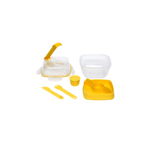 Others: Lock and Lock To-Go Salad Box with Spork and Knife 950ml Square