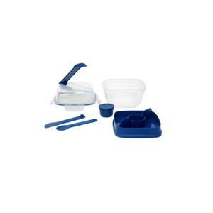 Others: Lock and Lock To-Go Salad Box with Spork and Knife 950ml Square