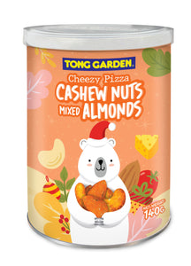 Festive Goodies: Tong Garden Cheezy Pizza Cashew Nuts Mix Almonds 140g I Halal
