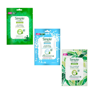 Protection Pack: Simple De-Stress Sheet Mask With Aloe and Multi-Vitamins