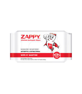 Protection Pack: Zappy Ultimate Antiseptic Wipes 50 Sheets