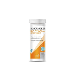 Immunity Pack: BLACKMORES Bio C 1000+ Effervescent Tablets Orange Flavour (For Daily Immune Support) 10s