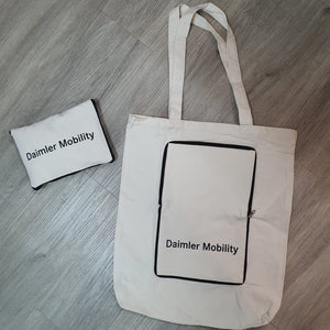 Canvas Tote Bag with Foldable Zipper (8oz) - Customised A6 Message Card
