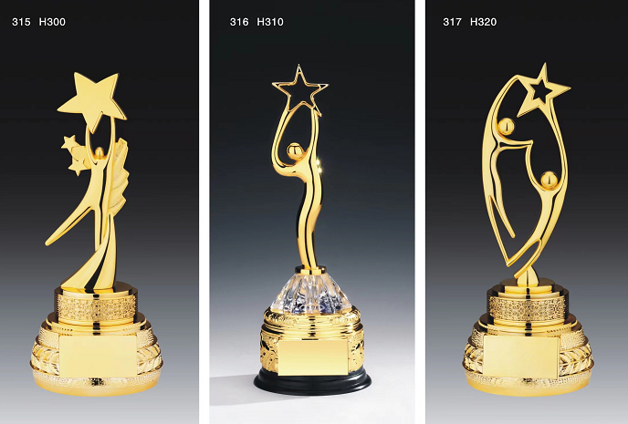 Others: Aluminium Alloy Gold Plated Rising Star Trophy