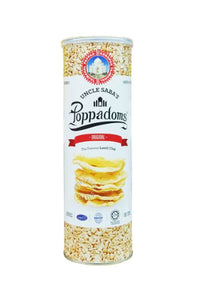 Other Local Snacks (Halal): 70g Uncle Saba's Poppadoms Lentil Chip - Original